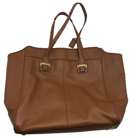 Coach Taylor Alexis Leather Carryall Tote Brown Shoulder Bag Leather Satchel - Picture 1 of 16
